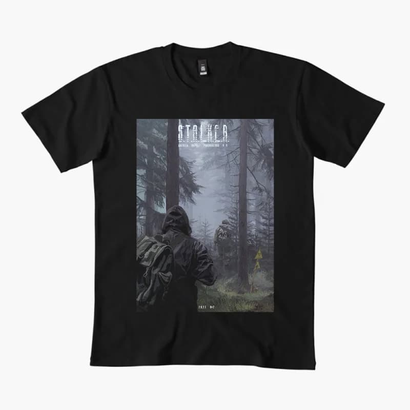 S.T.A.L.K.E.R. 2 Shadow of chernobyl 0401 Danger exclusion zone gift t shirt Video game Stalker Graphic Clothes All size Tops