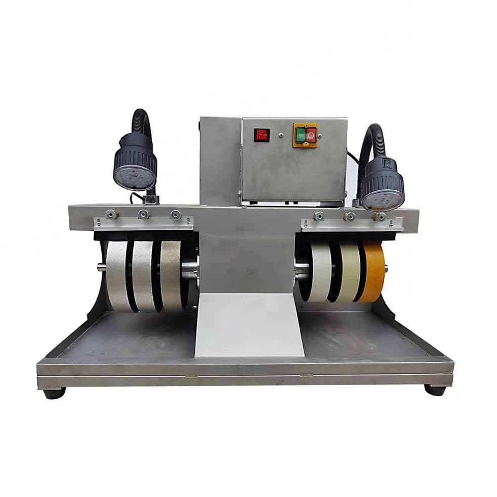Cabbing Machine 6" 1/4HP Motor 1800rpm Efficient Lapidary Grinder Polisher Lamp Water Pump Gem Faceting Machine Stainless Steel