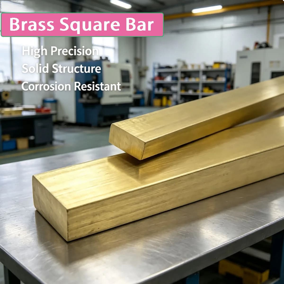 Brass Solid Square Rod 3×3mm‑19×19mm Square Bar for Decorative Components Electronic Conductive Parts Industrial DIY Projects