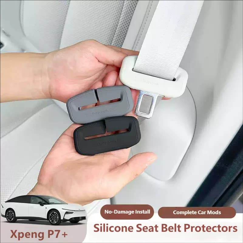 For XPENG P7+ 2026 2027 Seat Belt Protective Cover Silicone Seat Belt Buckle Cover Modified Interior Accessories