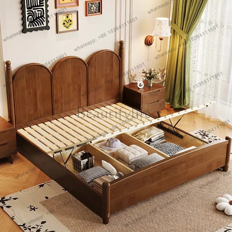 ld Modern Luxury Bed Bedroom   Double Floor Girls Wooden Design Sleeping Bed Mobile Letto Matrimoniale Home Furniture
