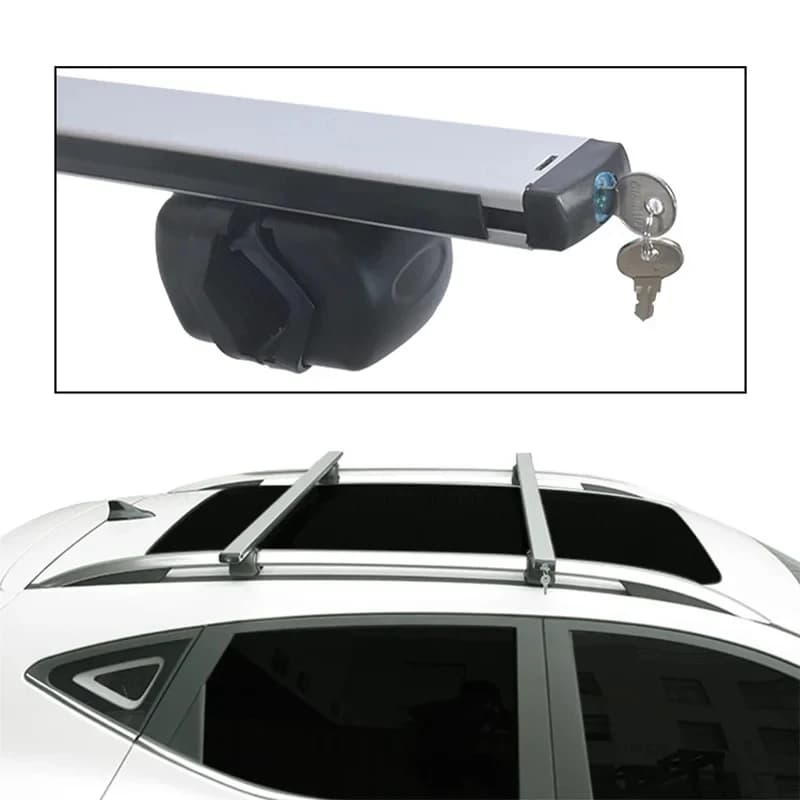 Legendary Auto Parts Compact EV Hatchback Aluminum Roof Rack with Locking Cross Bars