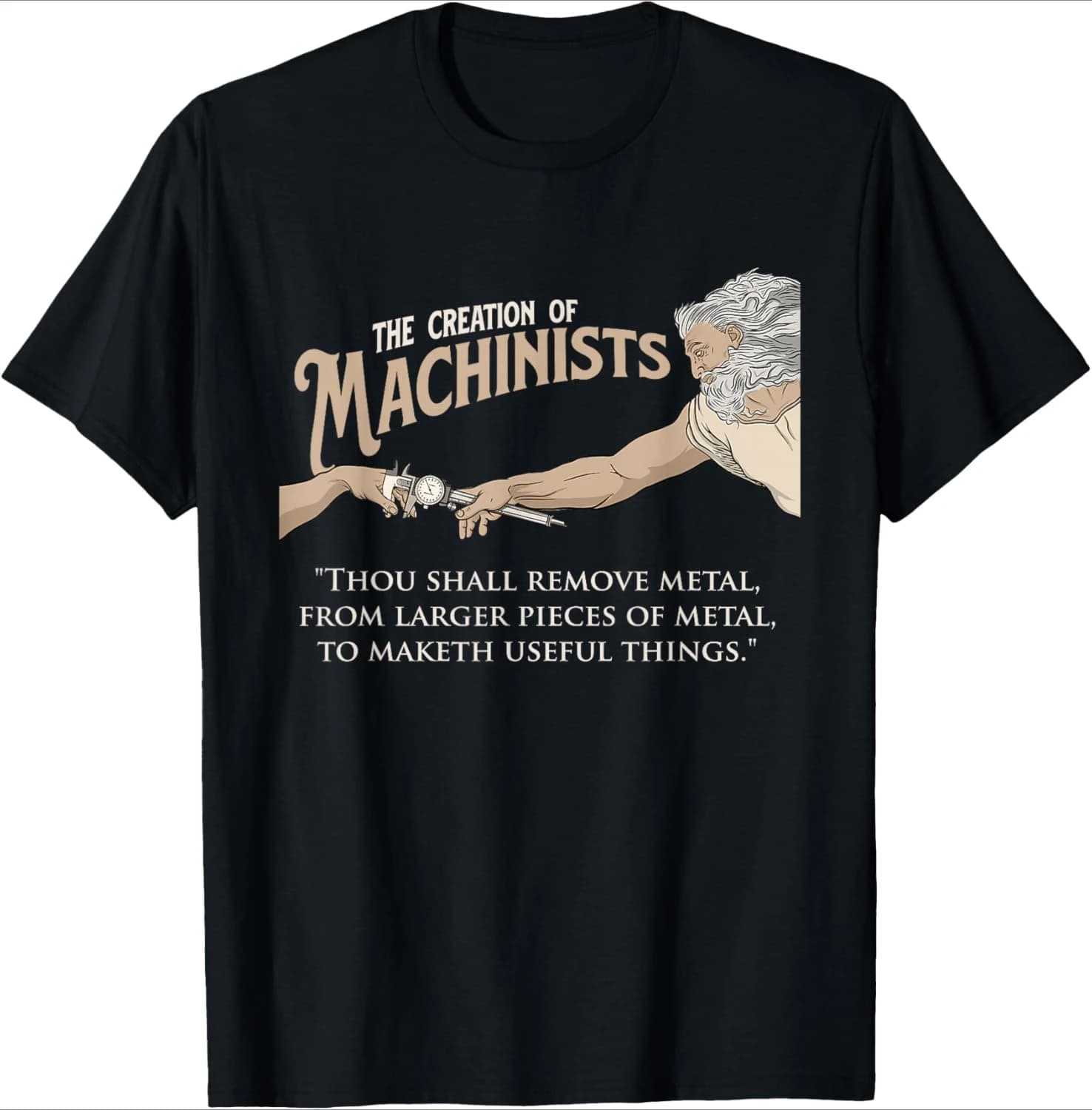 The Creation Of Machinists-CNC Milling Machine Operator design -100% cotton round neck short sleeve printed men's T-shirt.