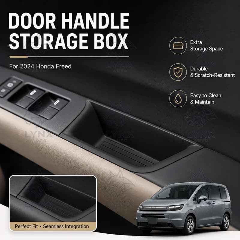 For 2024 Honda Freed Car Side Door Handle Storage Box & Organizer Interior Accessories Auto Modification Parts
