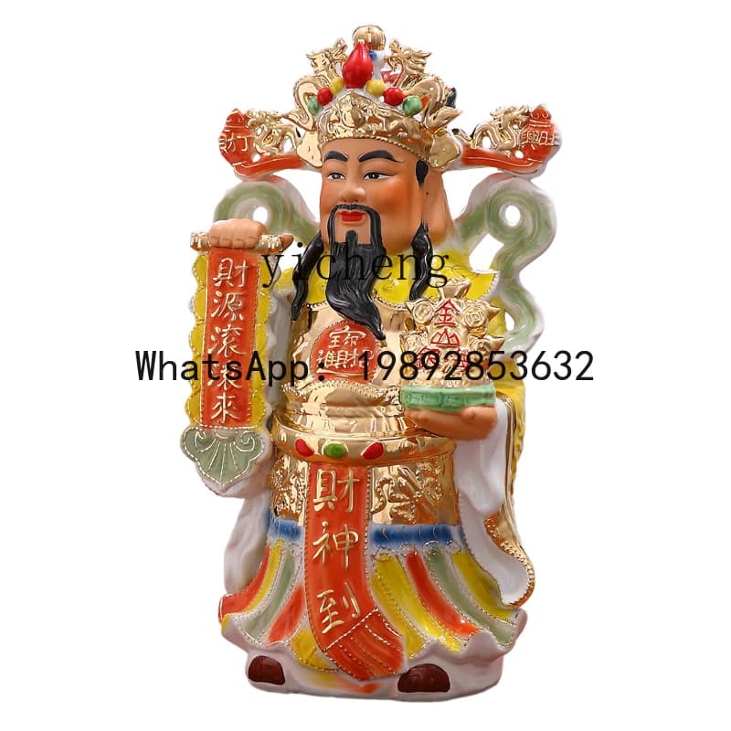 X7  Wealth-Attracting Buddha Statue Worship Statue Home Auspicious Standing God of Wealth Ornament