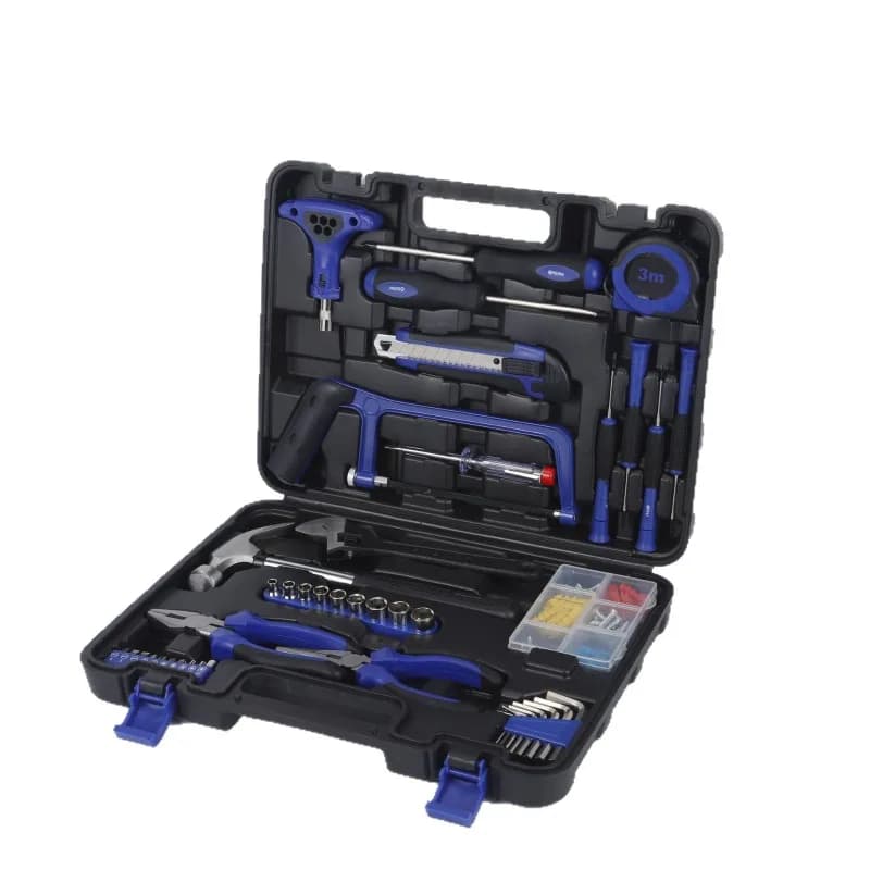 126-Piece carbon steel household combination tool set Daily maintenance and repair hardware tool set