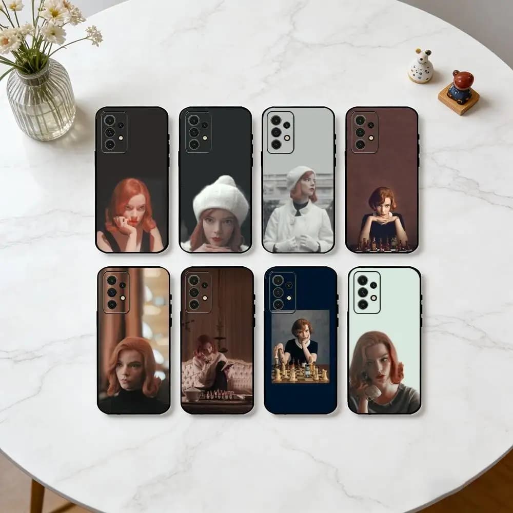 B-Beth Harmon Fan Art Graphic  Phone Case For Samsung S25,S24,S21,S22,S23,S30,Ultra,S20,Plus,Fe,Soft Silicone Black Cover