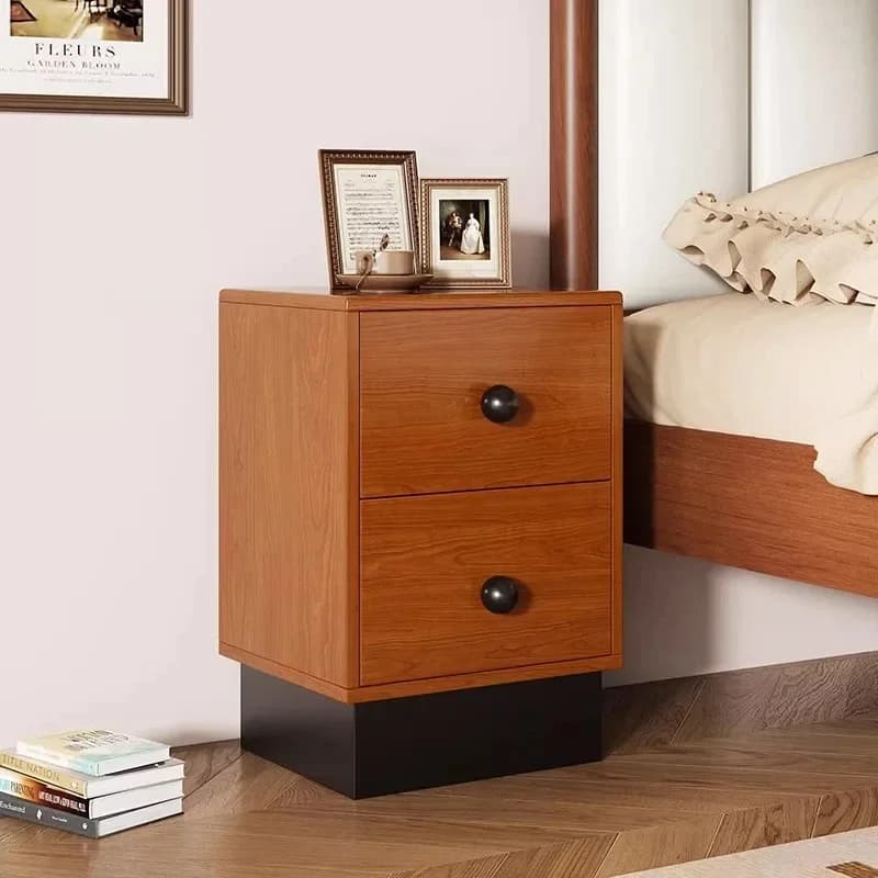 Designer Wooden Bedside Table Unique Cute Modern Narrow Safe Nightstand Organizer Professional Mesa De Cabeceira Hotel Furniture