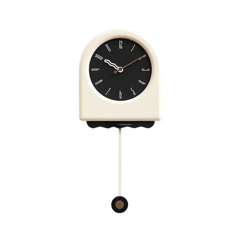 French cream wind wall clock living room modern clock simple atmosphere decoration clock wall