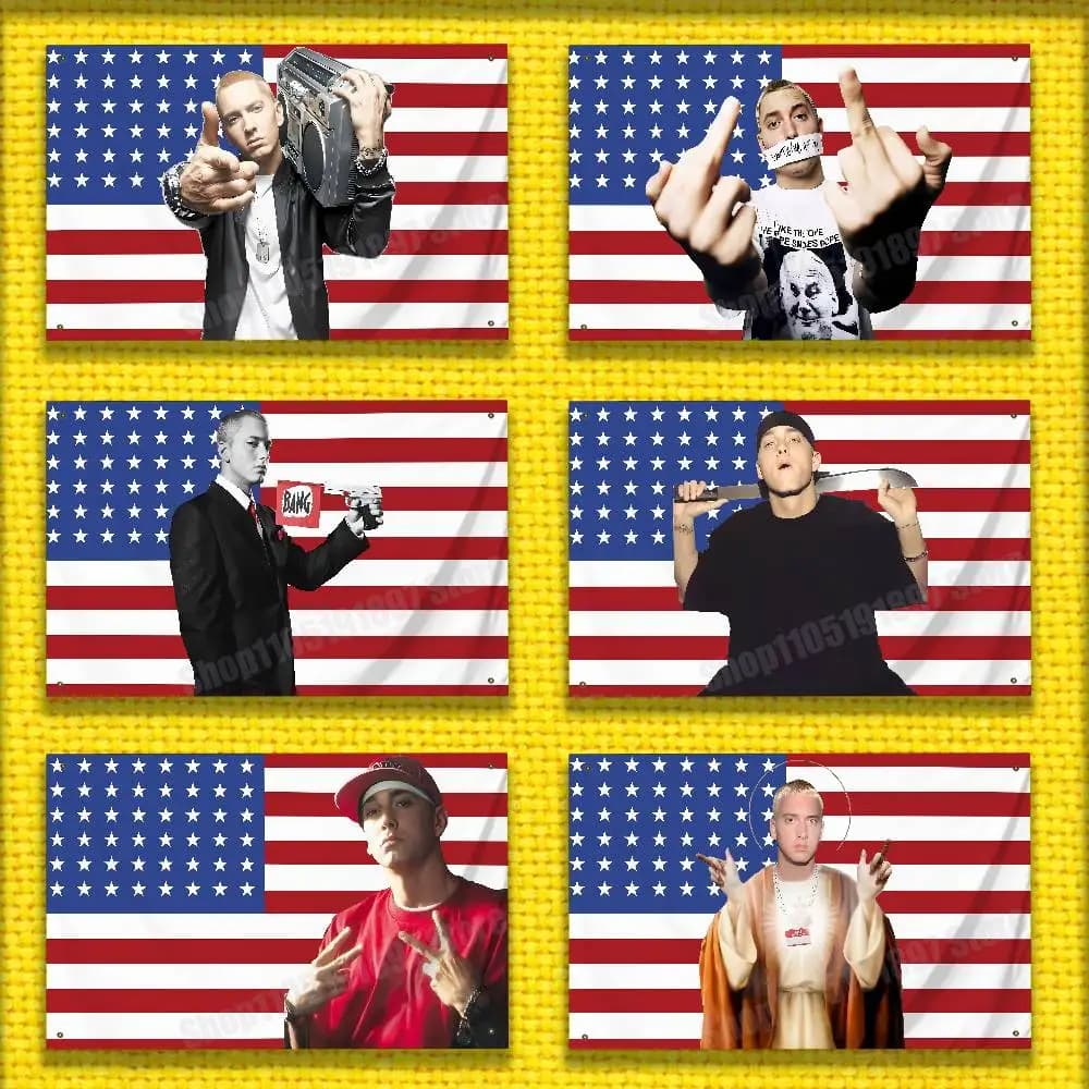E-Eminem America USA Flag For 50*70cm 60*90cm 60*110cm 80*120cm 100*150cm 150*200cm Camp Banner Tapestry