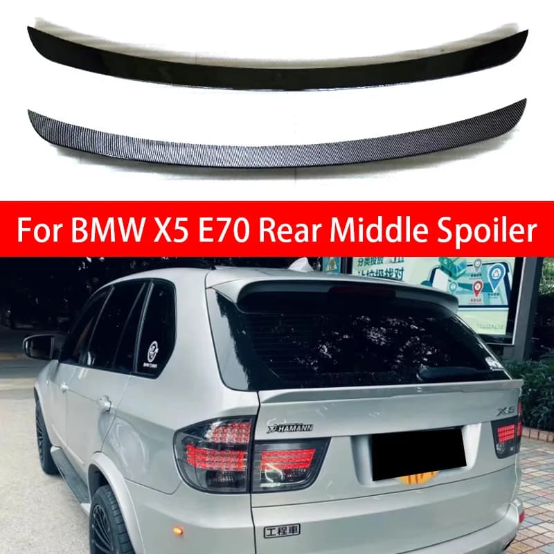 For 2006--2013 BMW X5 E70 Rear Middle Spoiler Wings Tail Lip Spoiler High Quali ABS Plastic Tuning Body Kit Accessories Styling