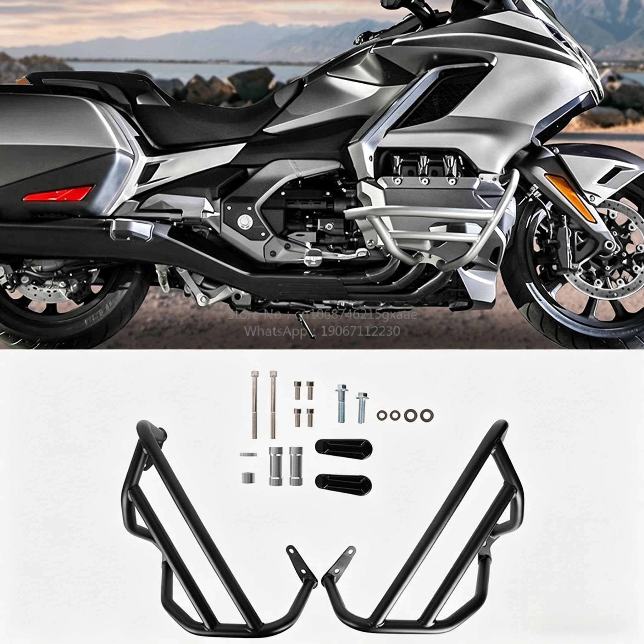 Racing Style Crash Bar Bumper Guard for HO GL1800 F6C 2018 2019 2020