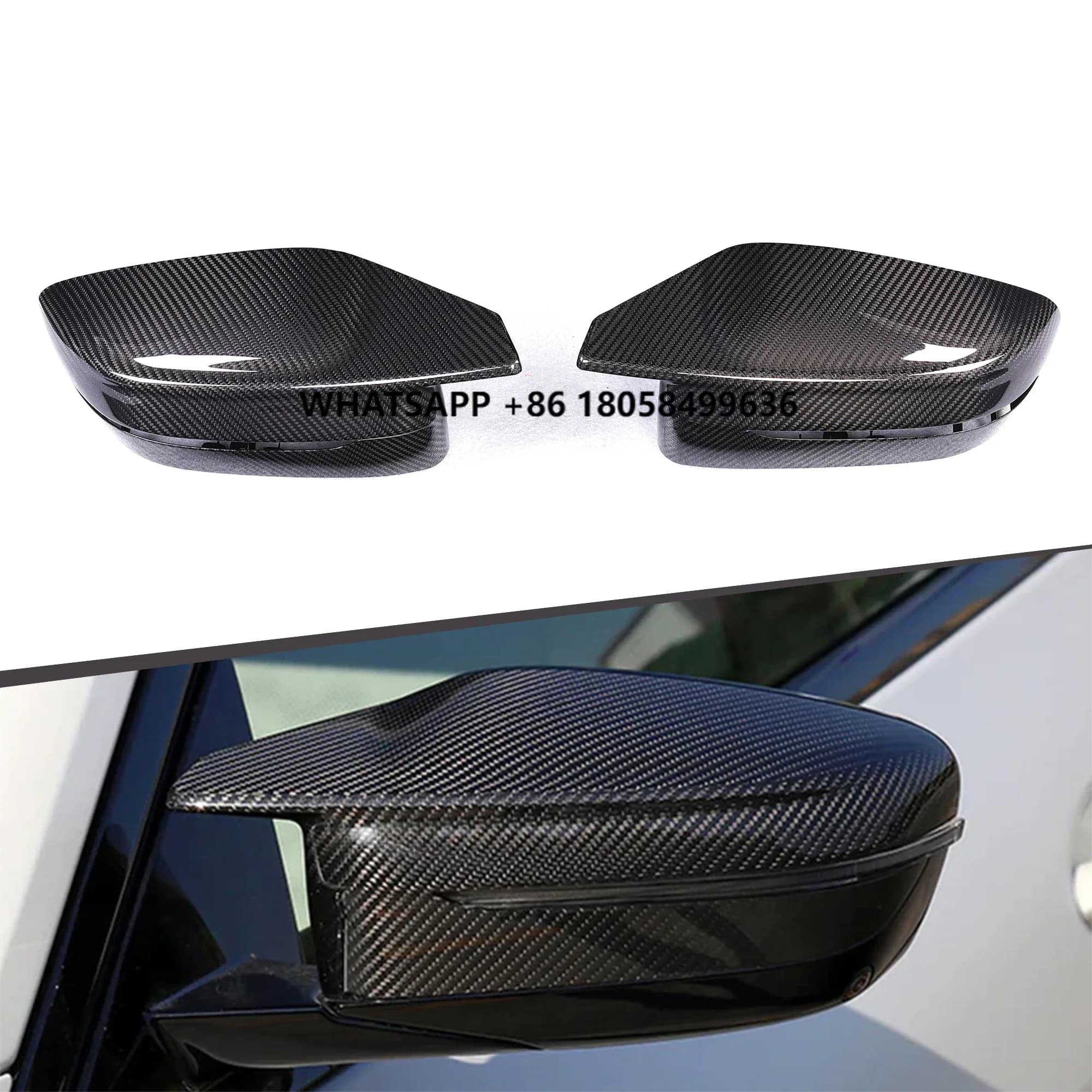 Dry Carbon LHD Replacement Side Mirror Cover Performance Upgrade Bodykit Auto Parts for  G80 M3/G82/G83 M4 2021+