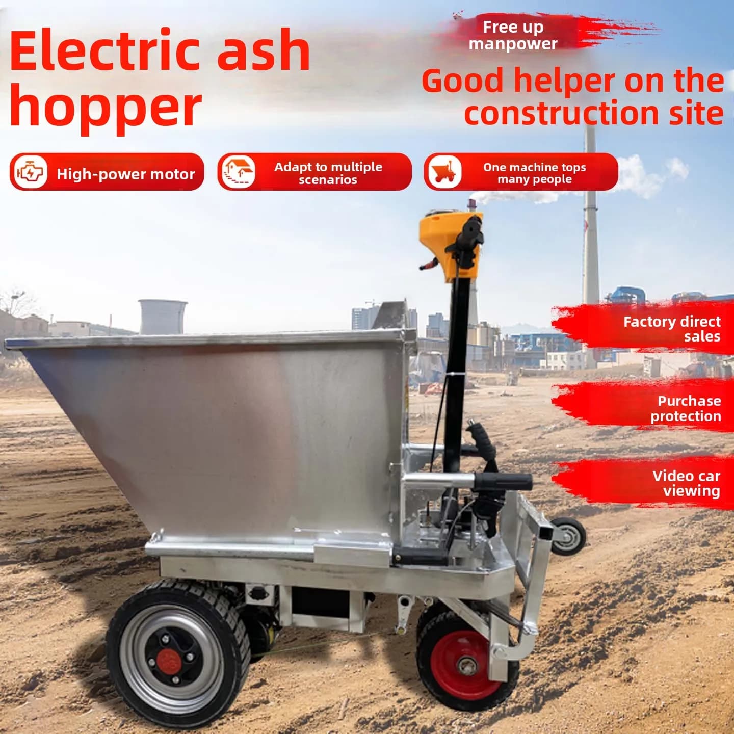 XL Electric Stainless Steel Tipper Farm Manure Hauler Agricultural Feed Transport Truck