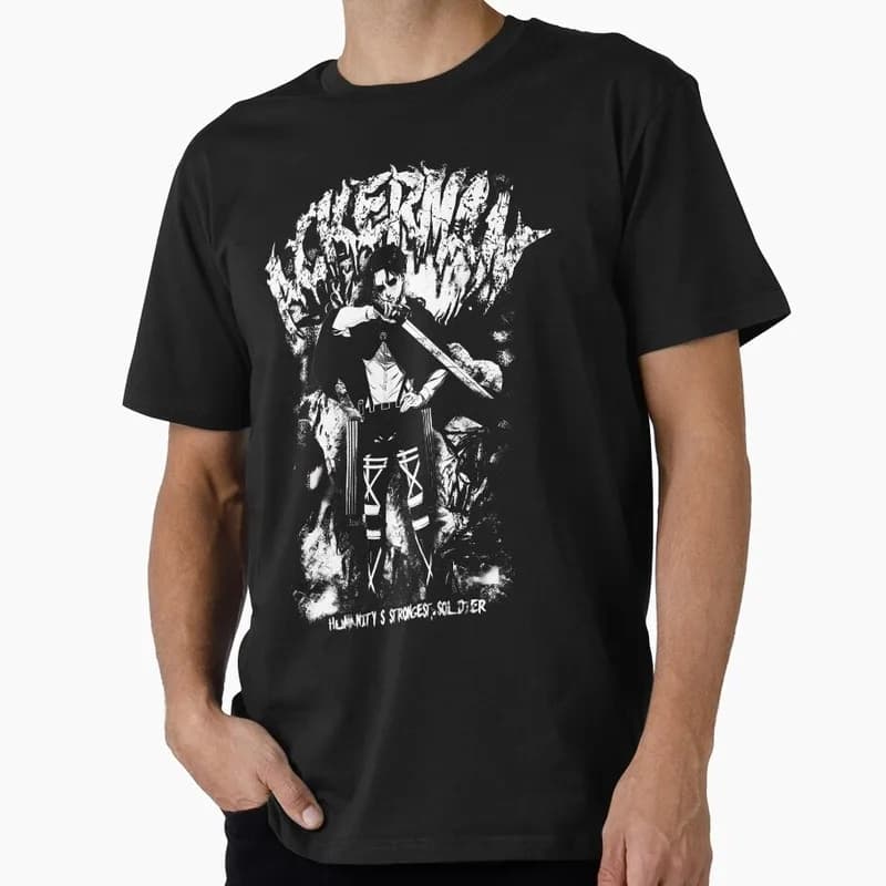 Levi Ackerman 1205 Attack on Titan Anime Gift T shirt Short Sleeve Tee Shingeki no kyojin Graphic Clothes US size tops