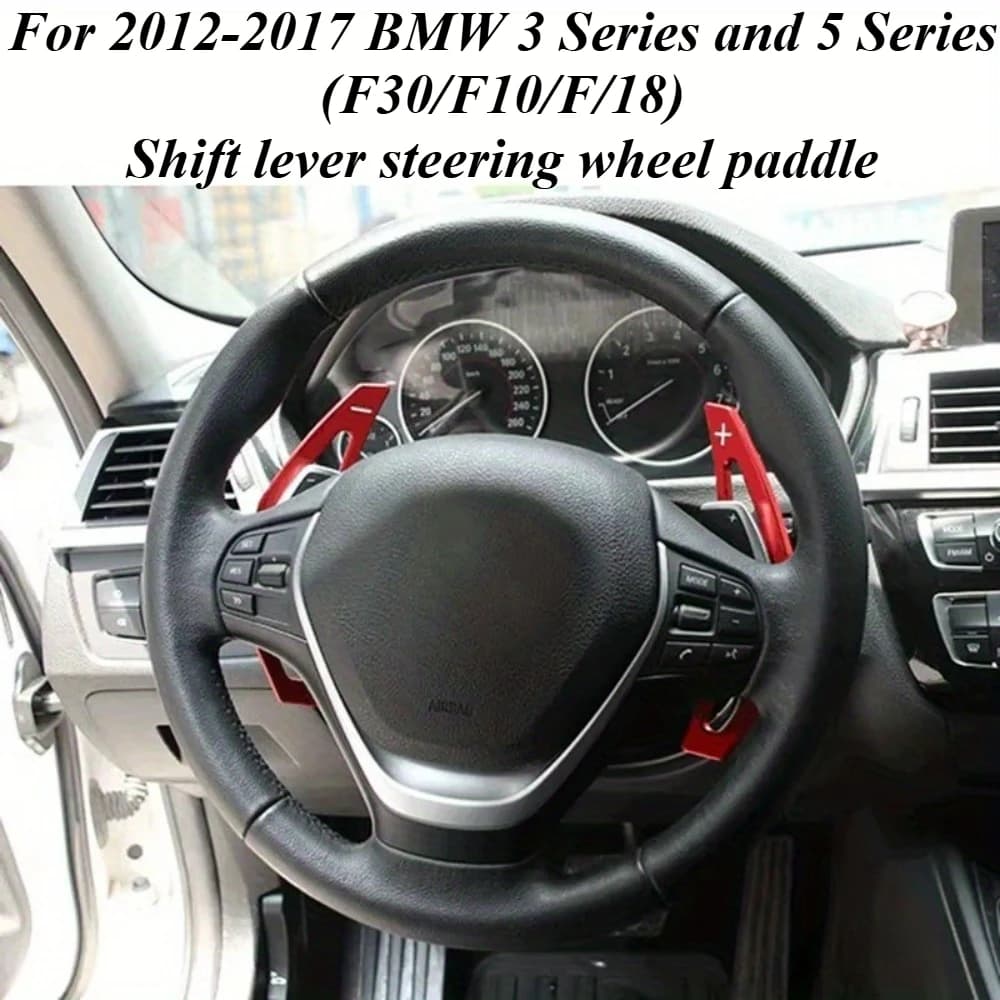 For BMW 3 Series F30 5 Series F10 F18 2012-2017 Aluminum Paddle Shifters Steering Wheel Shift Extensions Interior Trim Upgrade