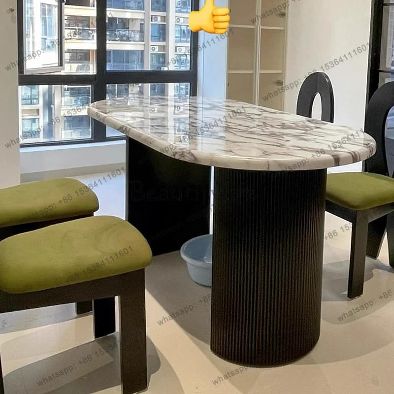 Aesthetic Luxury Dining Table Modern Nordic Entertainment Creative Designer Dining Table Lounge Japanese Muebles Salon Furniture