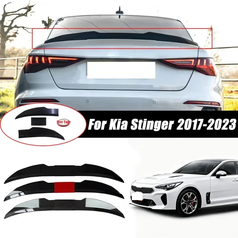 3pcs Sedan Rear Trunk Spoiler For Kia Stinger 2017-2023 Adjustable DIY Modified Trunk Spoiler Automotive Accessories