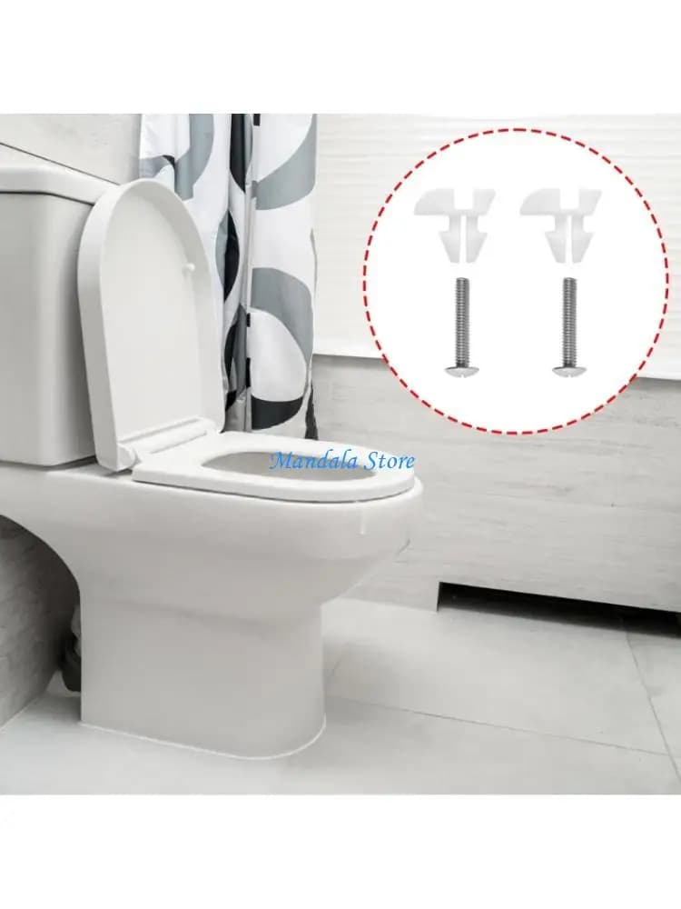 U2JC 2Pcs Toilet Screws & Bolts Fasteners Quick Replacement Toilet Screws Mounting Hardware Easy to Install