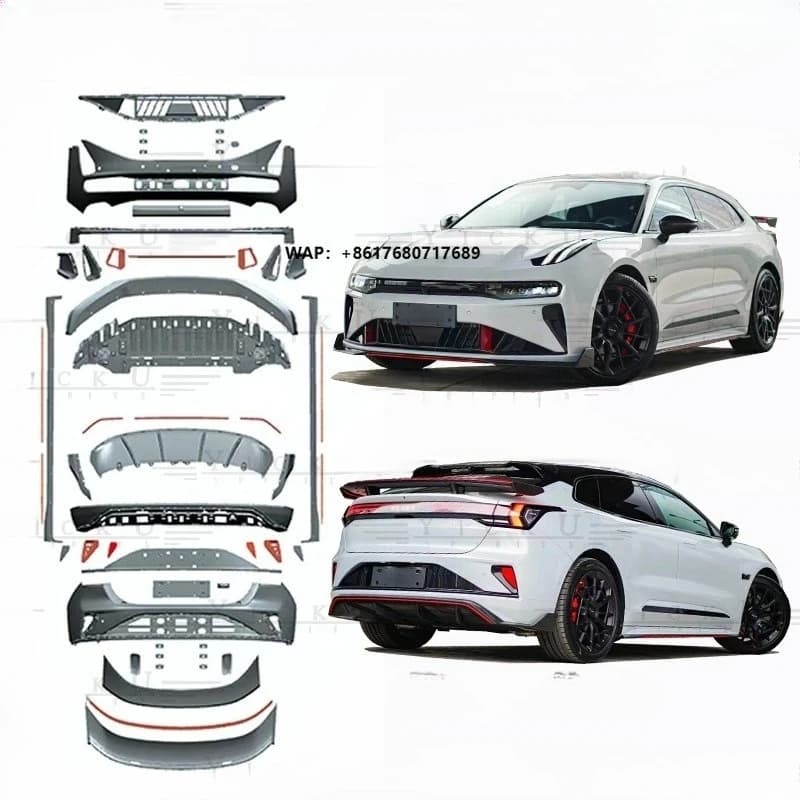 YICKU New Arrival Body Kit for ZEEKR 001 2021 Retrofit FR Design Body Kit Car Bumpers Front Bumper Front Lip Spoiler Rear Bumper