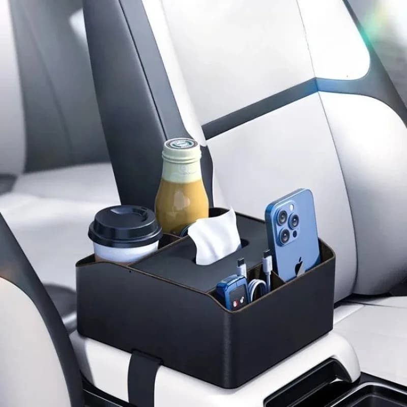 Car Armrest Box Storage Multi-function Tissue Box Central Control High-end Storage Box Rack Car Water Cup Holder Car Accessories