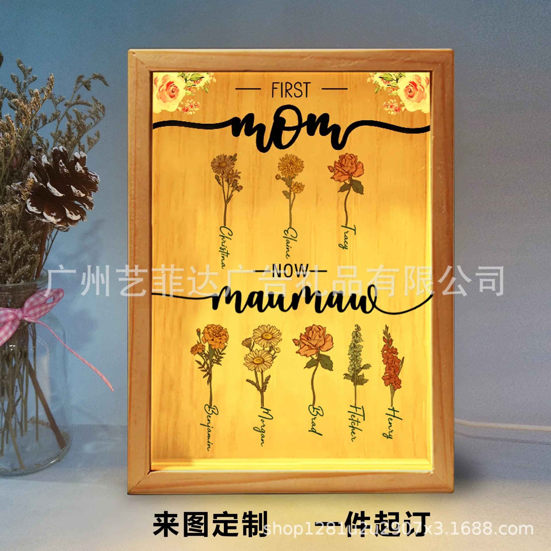Mother's Day LED light box gift DIY birthday bouquet birthday ambient light gift mother night light ornament
