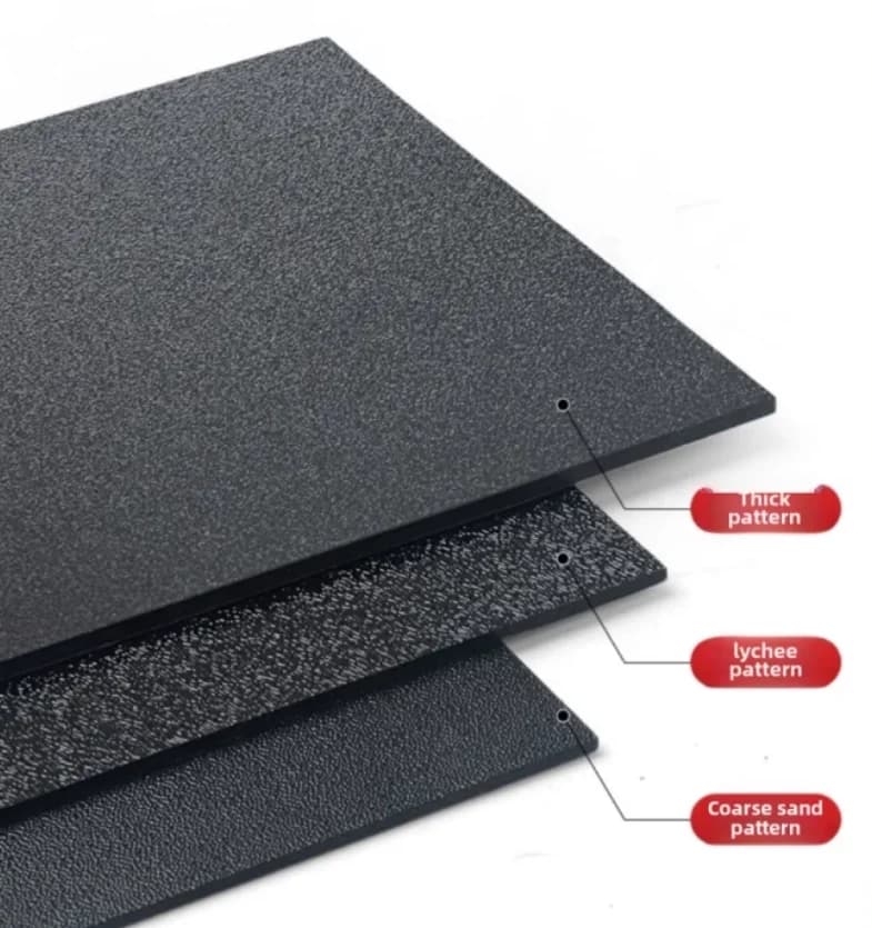 Black Frosted ABS Plastic Sheet Coarse Fine Texture ABS Board 0.5 0.8 1 1.5 2 3 4 5mm Thickness DIY Craft Model Tool Part