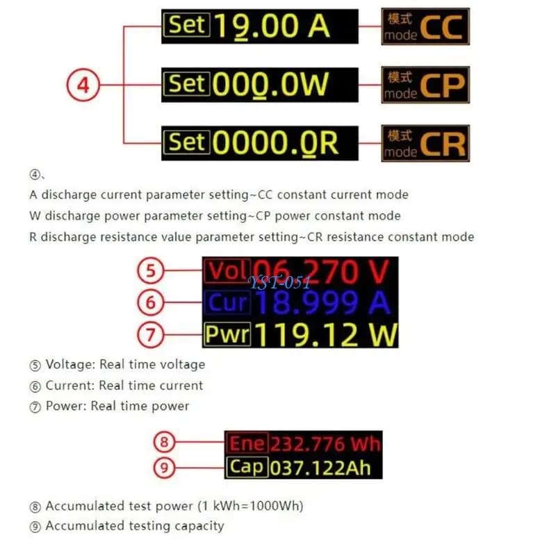 E15A MDL150 150W 20A Color Screen Electronic Load Tester With Precise Control Battery Capacity Monitor for Industrial Use