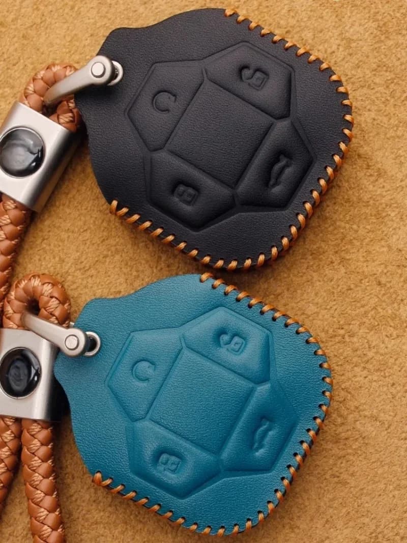 For Jetour Traveller T2 2023 2024 2025 Leather Ca Key Case Cover Modified Hand-sewn Car Key Protective Cover Car Accessories