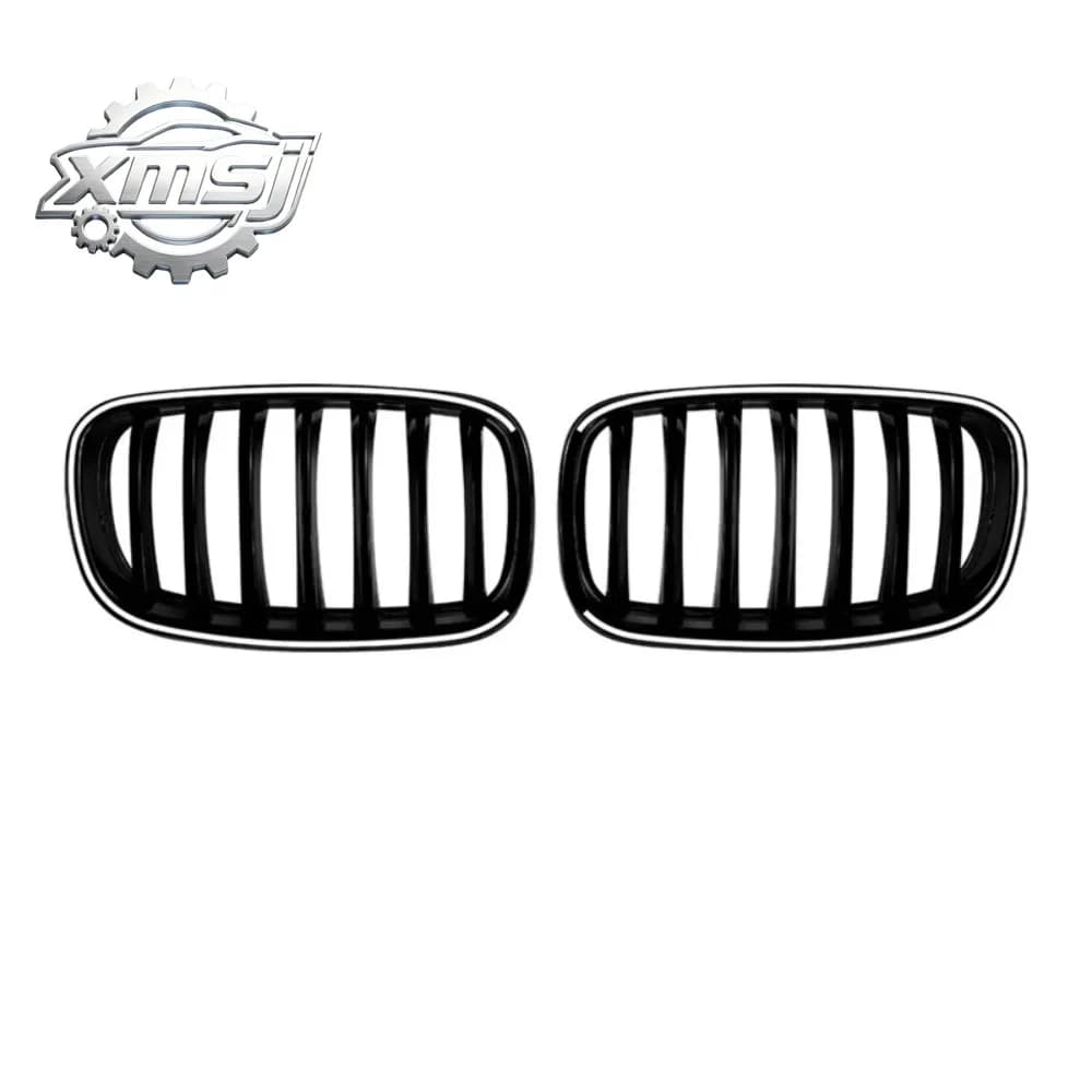 Car Front LED Light Kidney Grille Air Intake Grille Single Line Vertical Design For BMW X5 E70 X6 E71 2006-2013