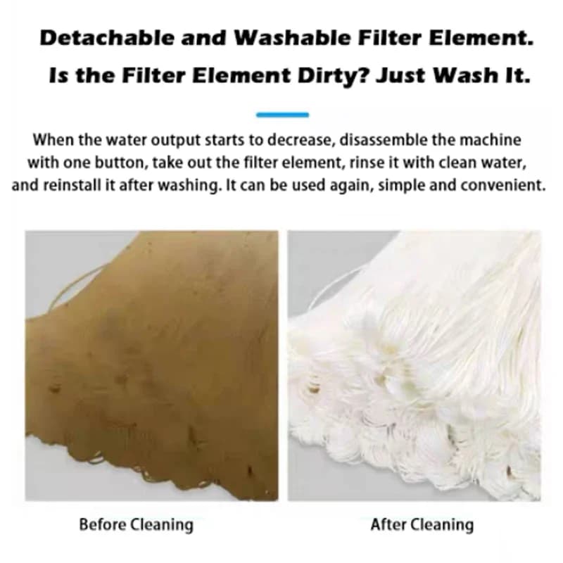 304Stainless Steel Water Filter System Ultrafiltration Purifier Commercial Home Kitchen Drink Straight UF Washable Filters 2500L