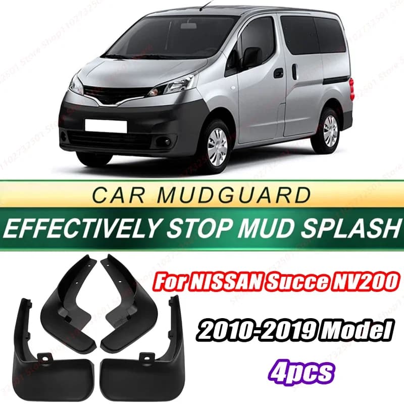 For NISSAN Succe NV200 2010-2019 Model 4PCS Front Rear Mud Flaps Splash Guards Fender Mudguards Auto Accessories