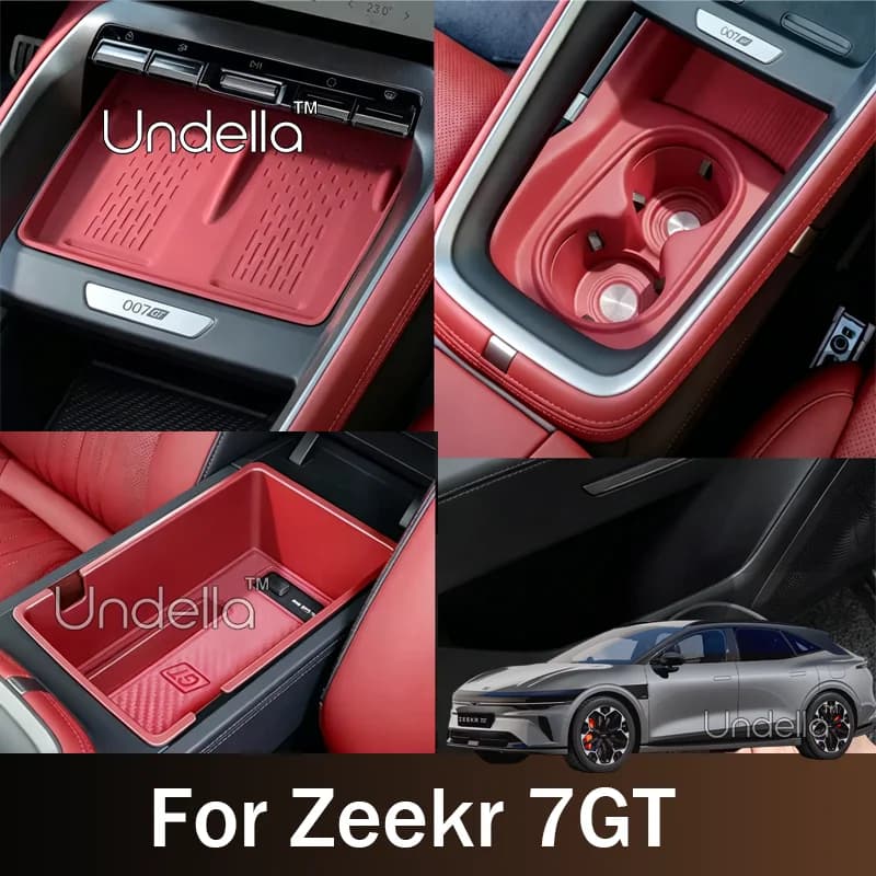 For Zeekr 7GT 2026 2027 Car Armrest Storage Box Central Control Lower Storage Box Dashboard Screen Rear Storage Box Accessories