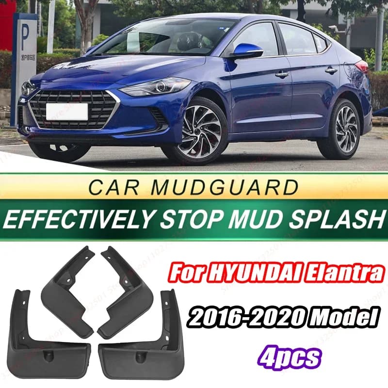 For HYUNDAI Elantra 2016-2020 Model 4PCS Front Rear Mud Flaps Splash Guards Fender Mudguards Auto Accessories
