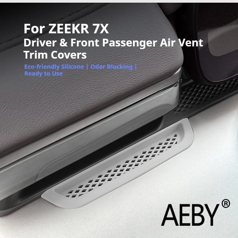 AEBY For ZEEKR 7X 2024 2025 Air Vent Cover, Main & Passenger Side Silicone Trim, Custom Fit Car Interior Styling Accessories