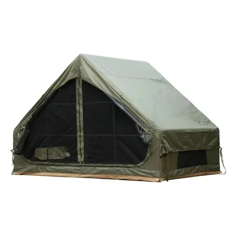6.3m Vinyl Inflatable Tent Automatic Thick Folding Portable Four-Season Green Single Door  Waterproof UV  For 3-4 People Camping