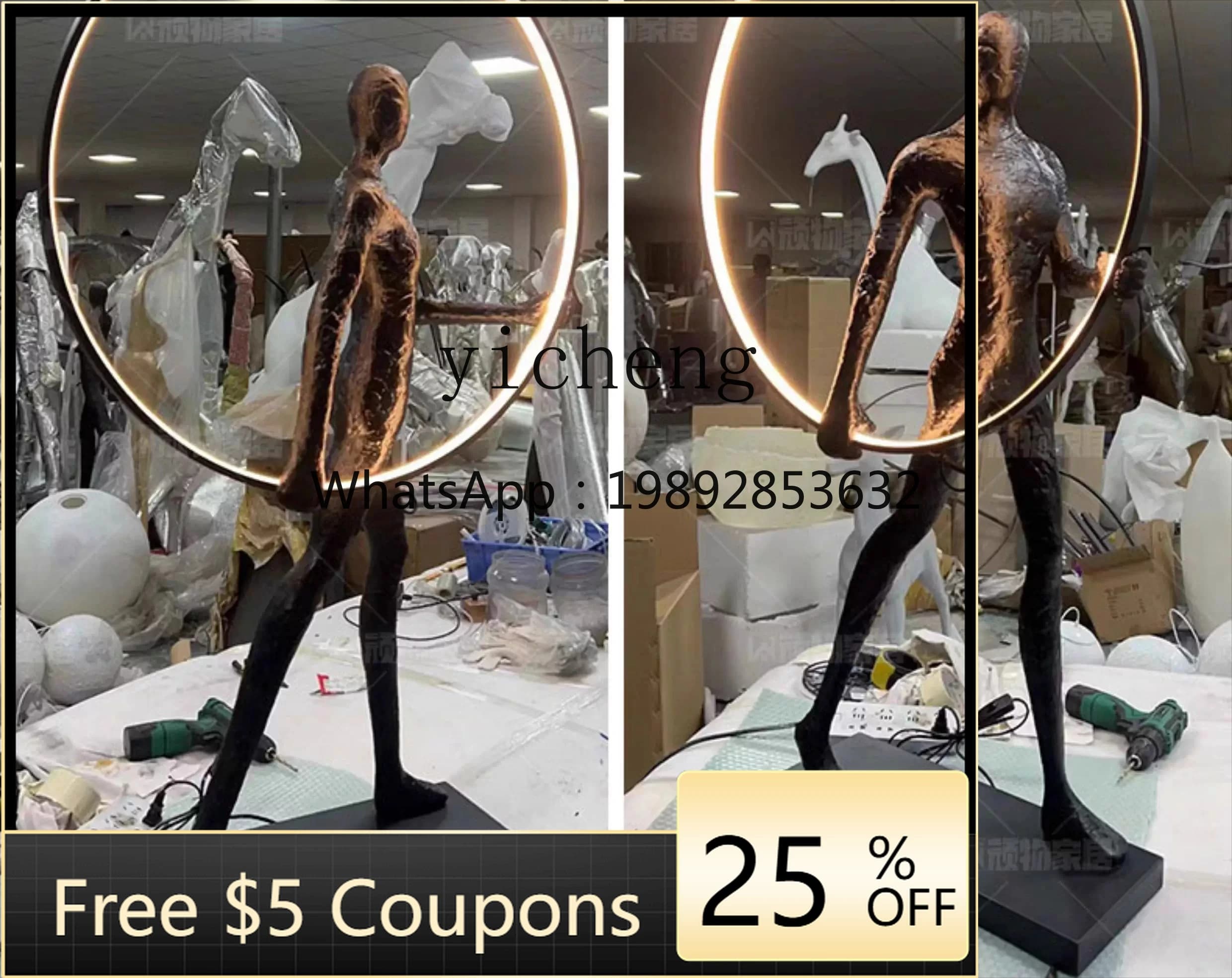 light luxury figure sculpture ornament installation artwork living room entrance sales  hotel window decoration ornament