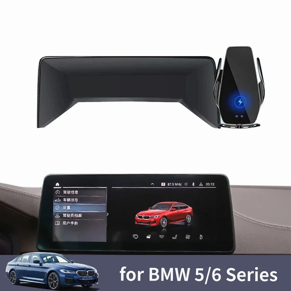 for BMW 5 6 Series Car Phone Holder 2018-2022 GT Screen Navigation Bracket Magnetic New Energy Wireless Charging Rack