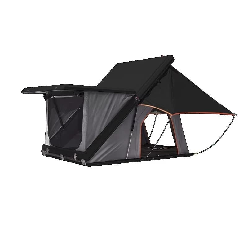 4-Person Hard Shell Aluminium Roof Top Tent for Outdoor Camping Summer Season Car Roof Racks with Solar Panel Compatibility