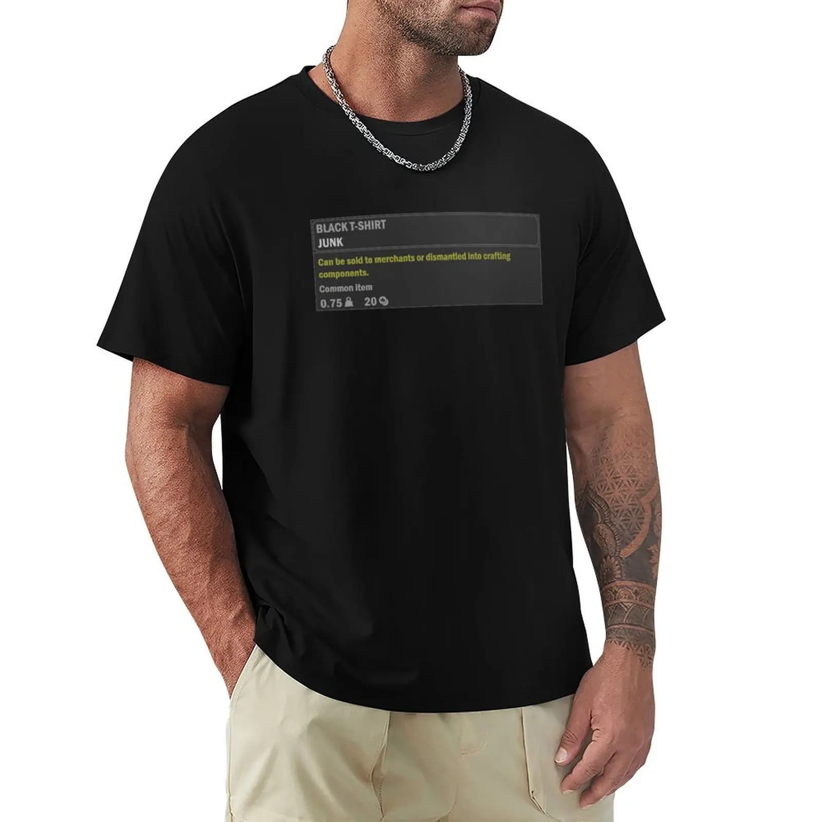Black T-Shirt Witcher 3 Item T-Shirt man clothes luxury t-shirt mens t shirts pack