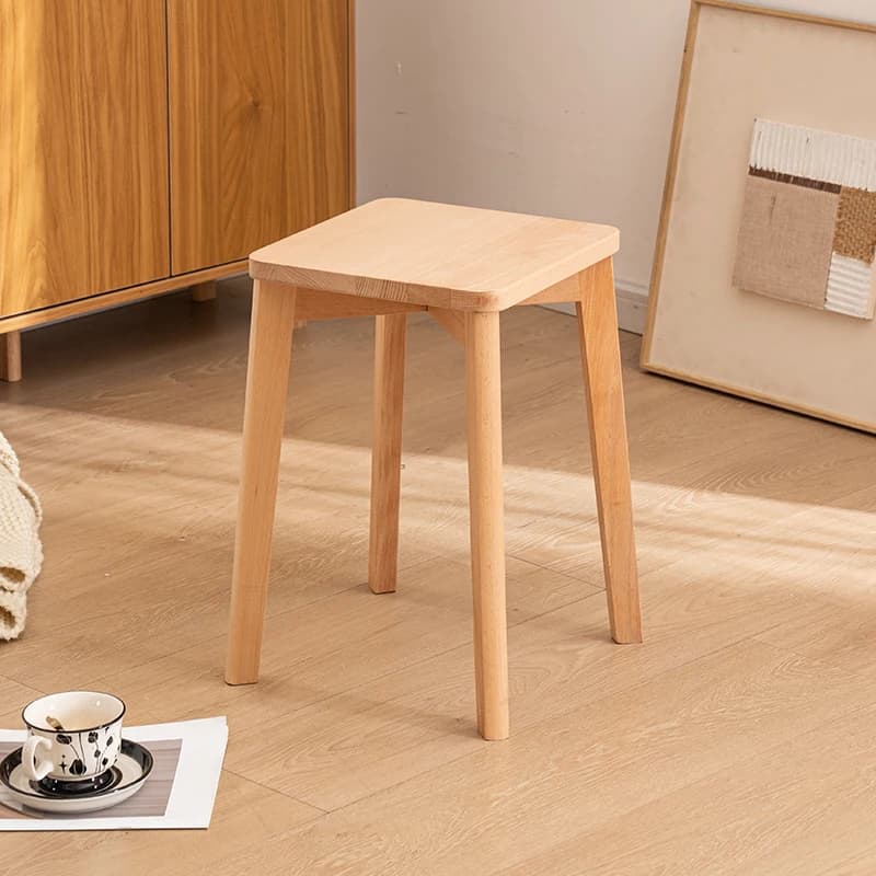 Modern Customizable Wooden Stools Seat Wholesale Portable Stackable Bar Bedroom Kitchen Dining Living Bathroom Hotels Apartments