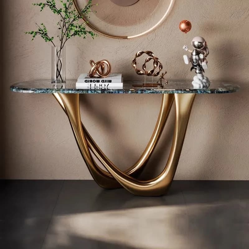 Italian Luxury Console Table Elegant Premium Unique Curved Console Table Design Trendy Console Meuble Furniture Living Room