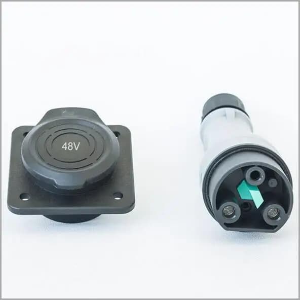 48v Charger Connector with Socket 2pins Electric Car Charger Connector
