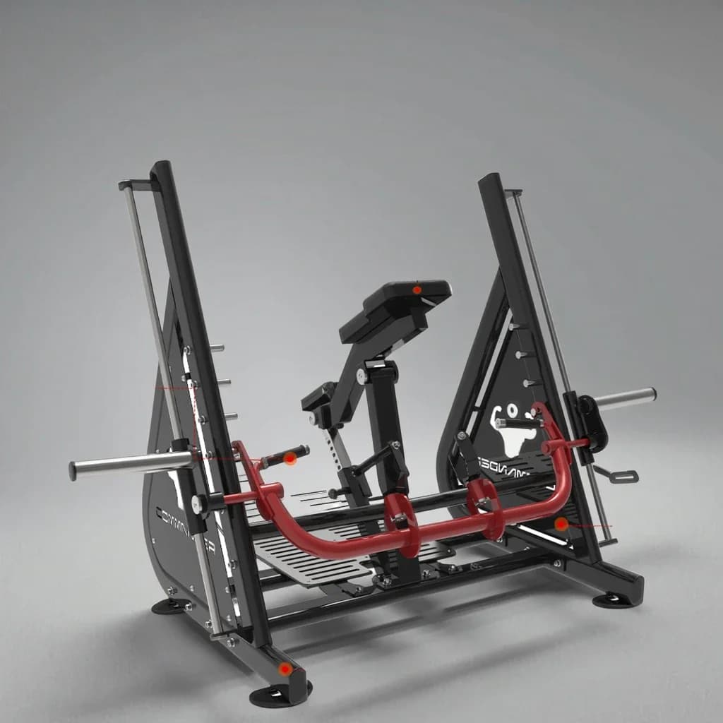 China Manufacture Commercial Fitness Gym Strength Equipment Multi-Functional Plate Loaded Prong Row Machine for Bodybuilding