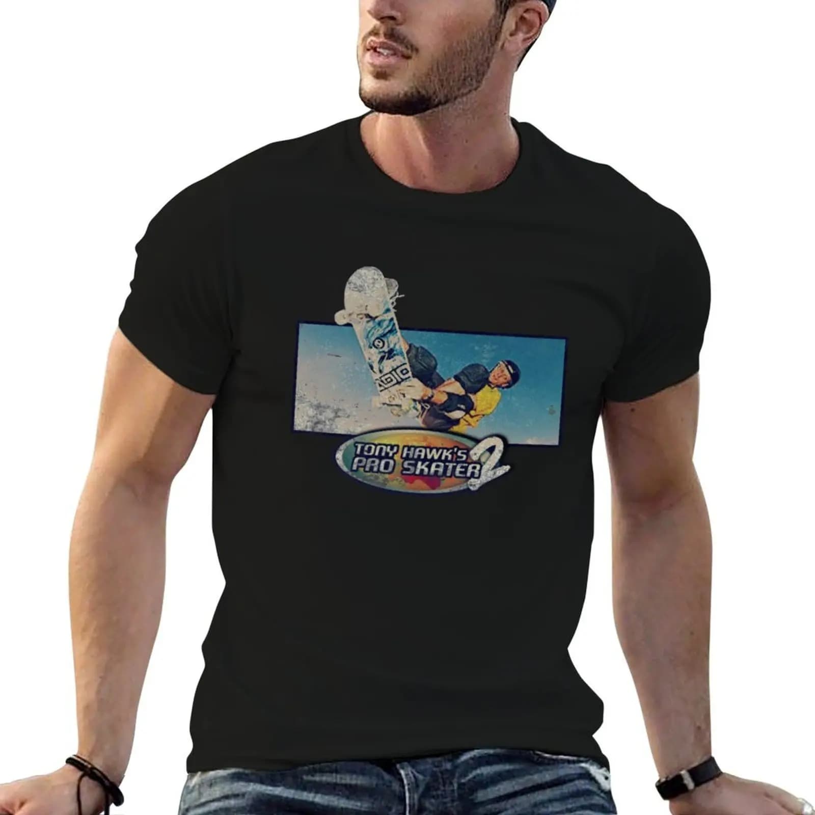 Tony Hawk's Pro Skater 2 T-Shirt anime figures Clothing anime shirts men