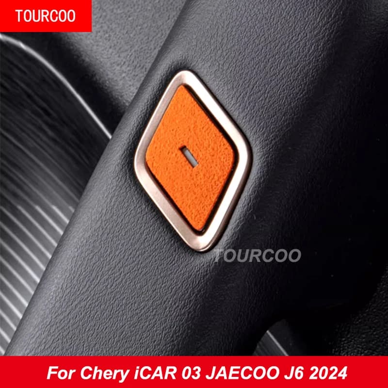 For Chery ICAR 03 JAECOO J6 2024 Car Door Handle Switch Suede Protective Sticker Interior Accessories