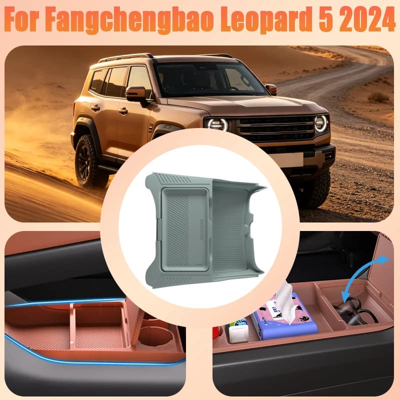 For Fangchengbao Leopard 5 2024 Center Console Lower Storage Box, Drop-in Organizer Tray, Sunglasses Holder, Car Accessory