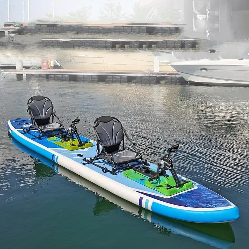 Inflatable Two-Person Water Bike for Pool and Lake Fun Double Seat Floating Bicycle for Outdoor Water Adventures