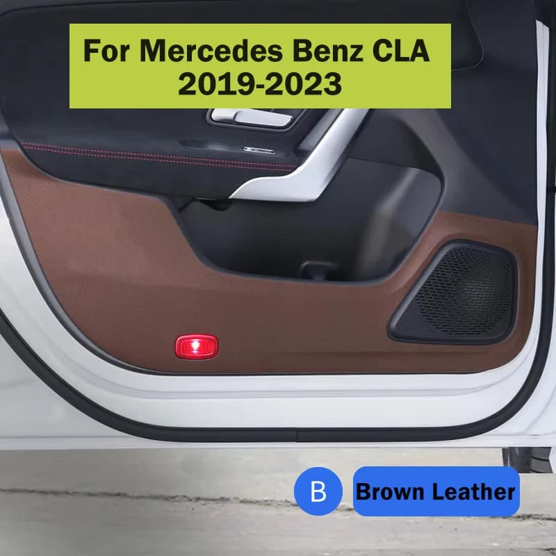 Car Door Anti Kick Pad Protection Film Carbon Fiber Style Stickers For Mercedes Benz CLA  2019 2020 2021 2022 2023