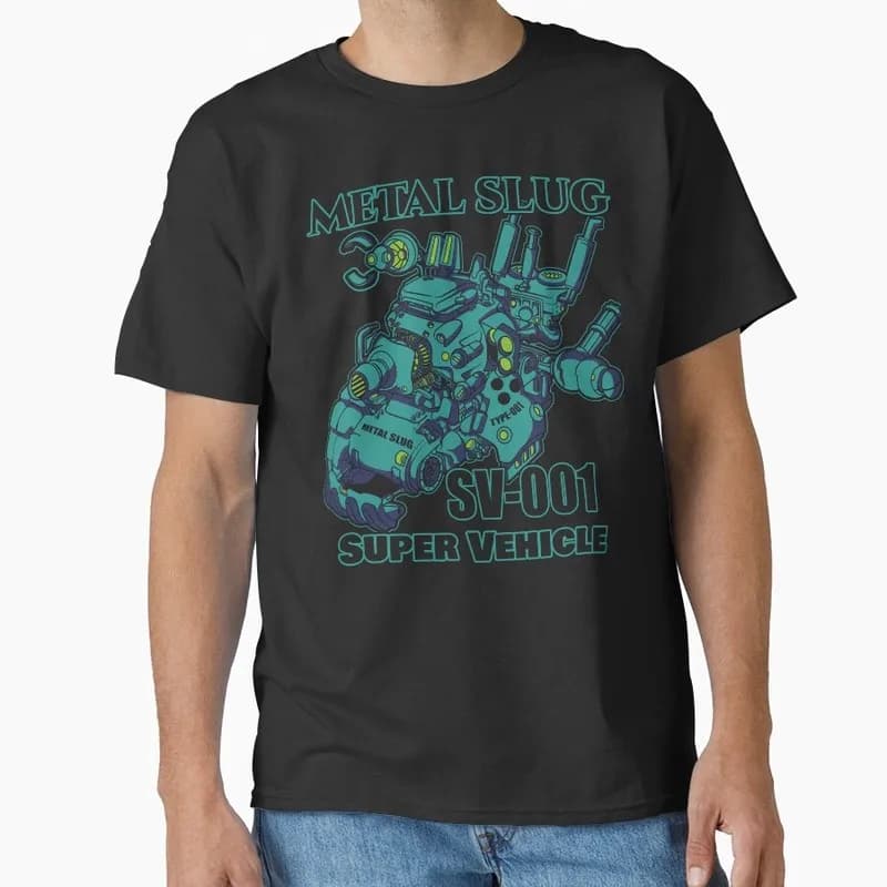 Metal Slug Game T Shirt 1027 Vintage Arcade Graphic Tee Retro Military Action Shooter printed Short Sleeve Casual Streetwear